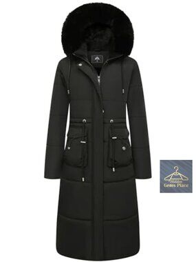 Women's Long Winter Puffer Coat Waterproof Warm Maxi Down Jacket